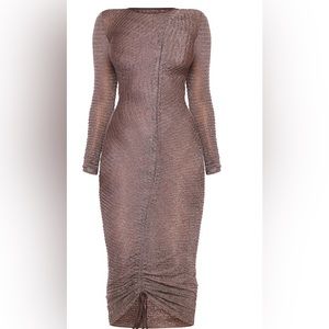 Ruched Soft Long Sleeve Dress Maxi Dress
